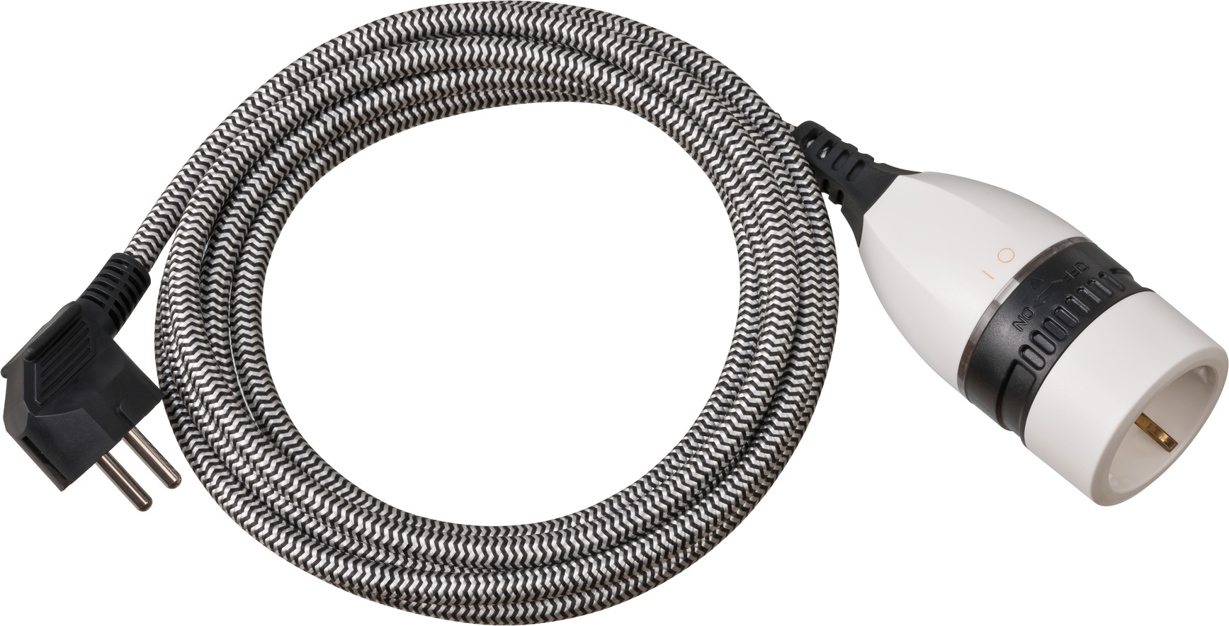 Cable alargador alemán, 3G, 1,5 ?, 3 m, blanco - Prendeluz